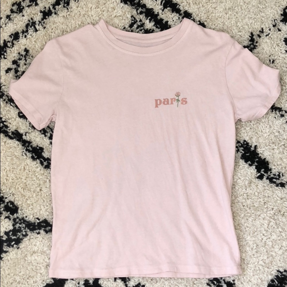 brandy pink embroidered paris top